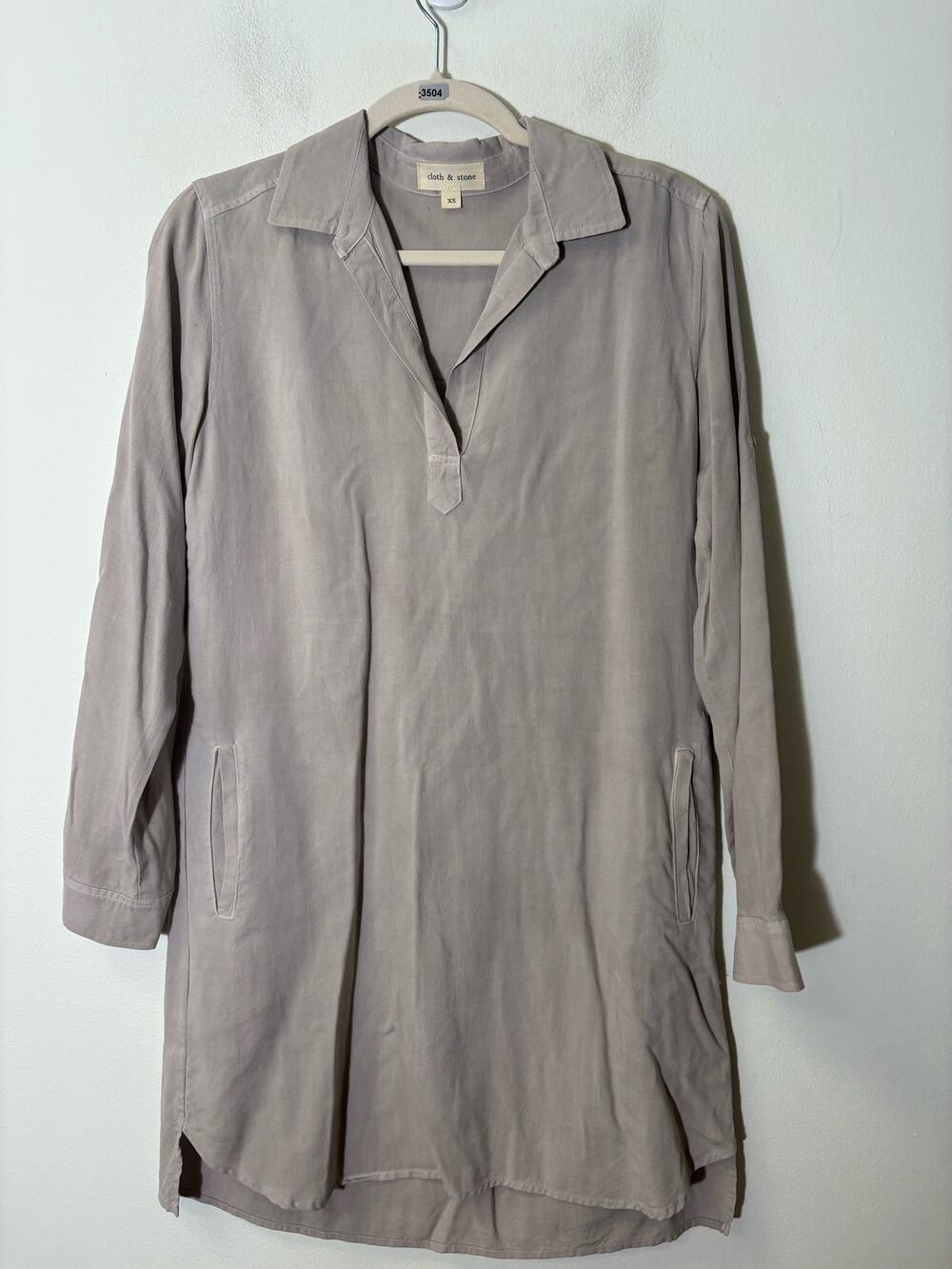 Cloth and Stone Gray Tunic Mini Dress Sz XS